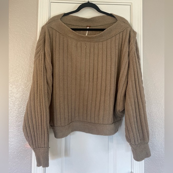 Free People Sweaters - Urban Outfitters Free People Beige Cabin Fever Cozy Pullover Sweater Sz L Taupe